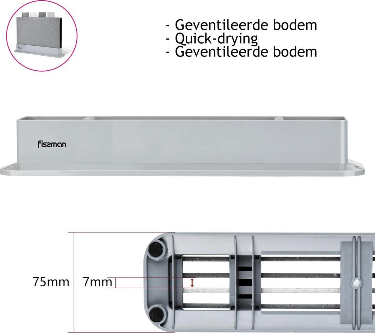 Fissman Index Snijplankenset - Met Houder - 30x22cm - 4 Stuks 5 Fissman Index Snijplankenset - Met Houder - 30x22cm - 4 Stuks - Afbeelding 5