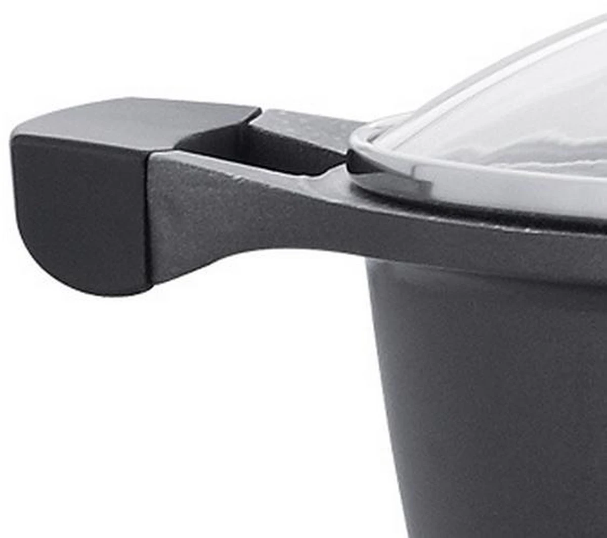 Royalty Line - Marble Soep/braadpan - Met Glazen Deksel Zwart - 24 CM. RL-BS24ML 12 Royalty Line - Marble Soep/braadpan - Met Glazen Deksel Zwart - 24 CM. RL-BS24ML - Afbeelding 12