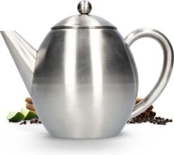 Vaja Valerie - Theepot Met Filter - Dubbelwandig - RVS - 1.2L 18 Vaja Valerie - Theepot Met Filter - Dubbelwandig - RVS - 1.2L -Kookgerei Koning Verkoop 1200x1068