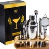Infinity Goods Cocktailset - 15 Delige RVS Cocktail Shaker Set - Luxe Cadeauverpakking - Inclusief Recepten - RVS