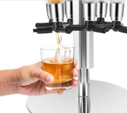 Parya Official - Drankcaroussel 6 Flessen – Aluminium – Drankdispenser - Bar - Shottapper- Dranktapper - Shotjes -Kookgerei Koning Verkoop 1200x1069 10