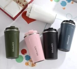 Koffiebeker To Go - RVS Thermosbeker - Drinkfles - Herbruikbare Koffiebeker - 500 Ml - Wit -Kookgerei Koning Verkoop 1200x1070