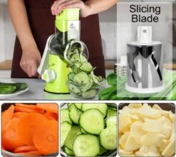 W&Z® Mandoline Groentesnijder- Slicer Dicer - Rasper - Keukensnijder - Vaatwasser Bestendig -Kookgerei Koning Verkoop 1200x1071 1