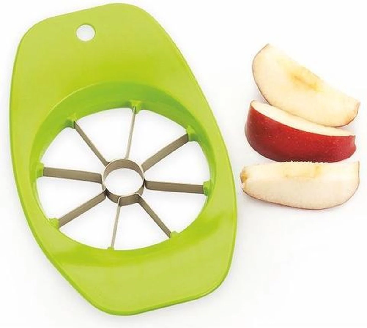 Doodadeals® Appelsnijder - RVS - Appelboor - Fruitmes - 8 Partjes - Groen Of Geel 1 Doodadeals® Appelsnijder - RVS - Appelboor - Fruitmes - 8 Partjes - Groen Of Geel