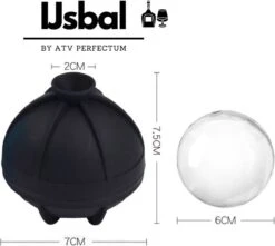 Perfecte Mega Ijsballen Set Van 4 Stuks By ATV PERFECTUM - Ø 6 Cm Groot- Ijsblokjesvorm Met Deksel - Ijsblokjesvorm Groot En Rond - Ijsblokjesvorm Silicone - Ijsblokvormen Met Deksel -Kookgerei Koning Verkoop 1200x1073 5