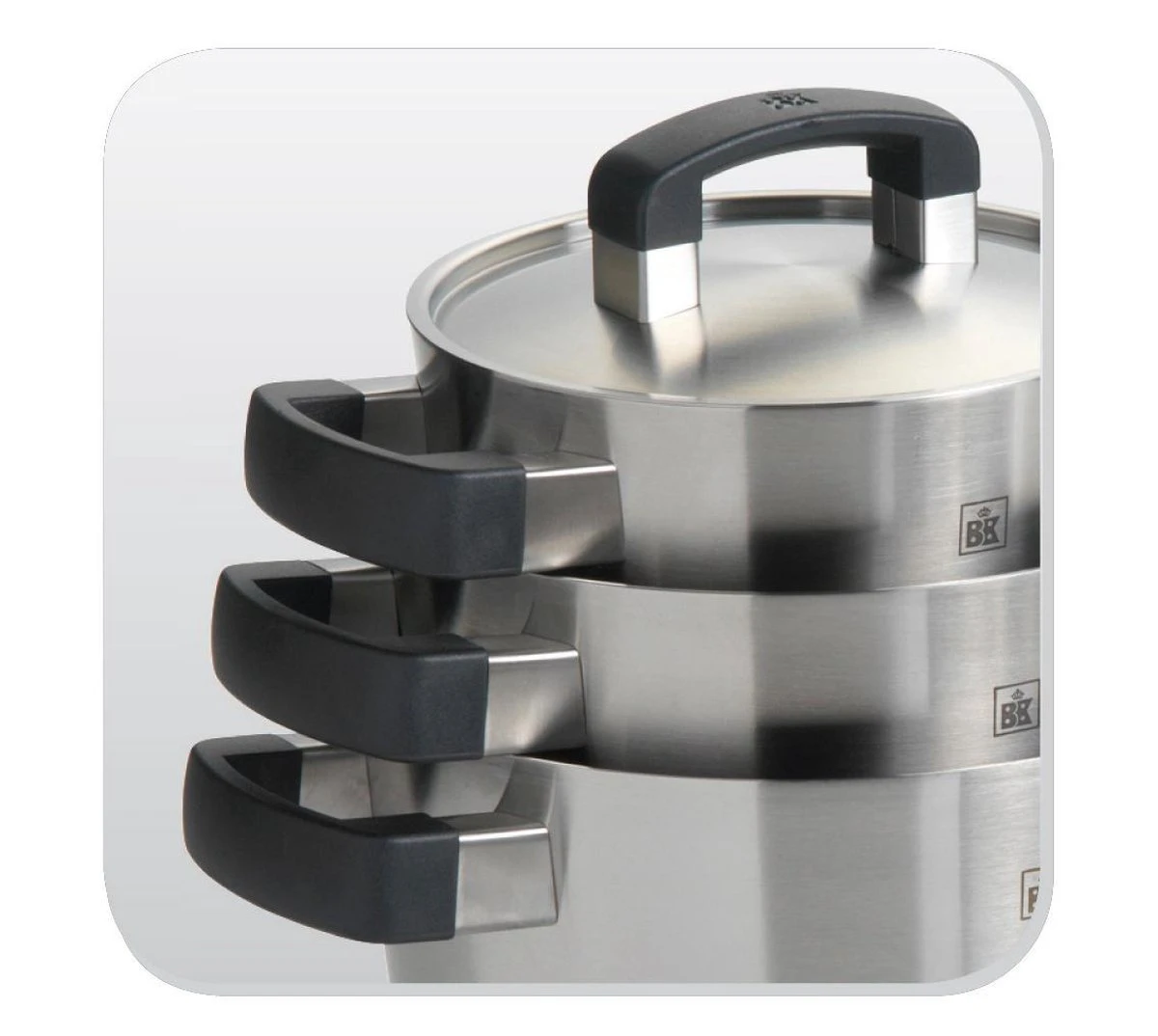 BK Conical Cool Pannenset - 5-delig - RVS - Geschikt Voor Alle Warmtebronnen 15 BK Conical Cool Pannenset - 5-delig - RVS - Geschikt Voor Alle Warmtebronnen - Afbeelding 15