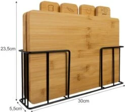 Elefes Bamboe Snijplankenset Met Houder - Set Van 4 Snijplanken - Snijplank - Bamboe -Kookgerei Koning Verkoop 1200x1078 12