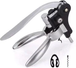 Merkloos Kurkentrekker De Luxe - Flessenopener - Wijnopener - Hoogwaardig Aluminium - 3 Delig - Geschenkdoos - Giftset - Cadeau -Kookgerei Koning Verkoop 1200x1078 18