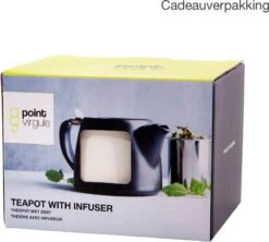 Point-Virgule - Theepot Met Thee Infuser - Mat - Gebroken Wit - 500ml -Kookgerei Koning Verkoop 1200x1079 1