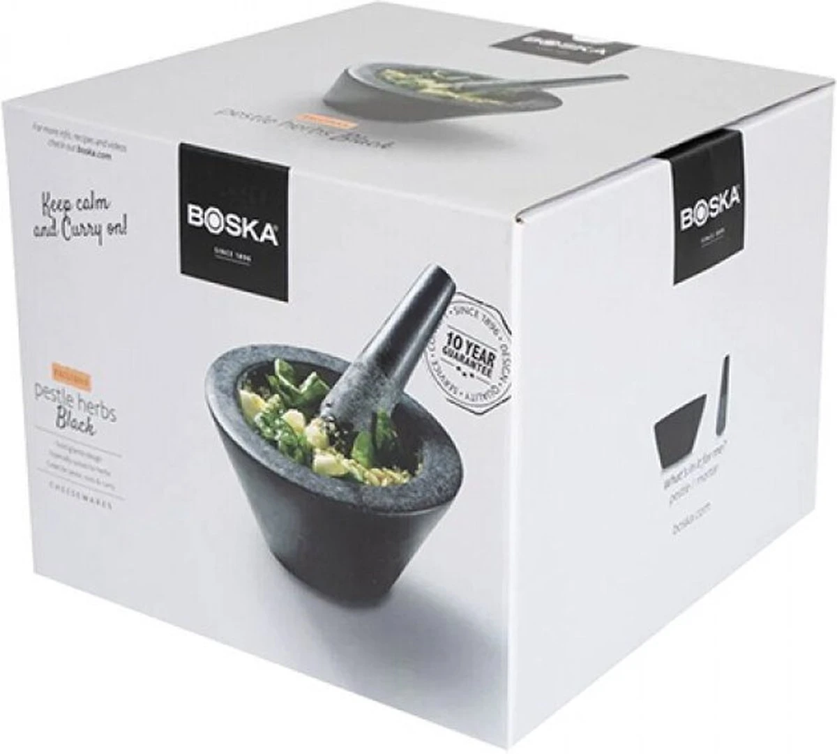 Boska Vijzel Herbs - Graniet - Met Stamper - Zwart - Ø 17,5 Cm 2 Boska Vijzel Herbs - Graniet - Met Stamper - Zwart - Ø 17,5 Cm - Afbeelding 2