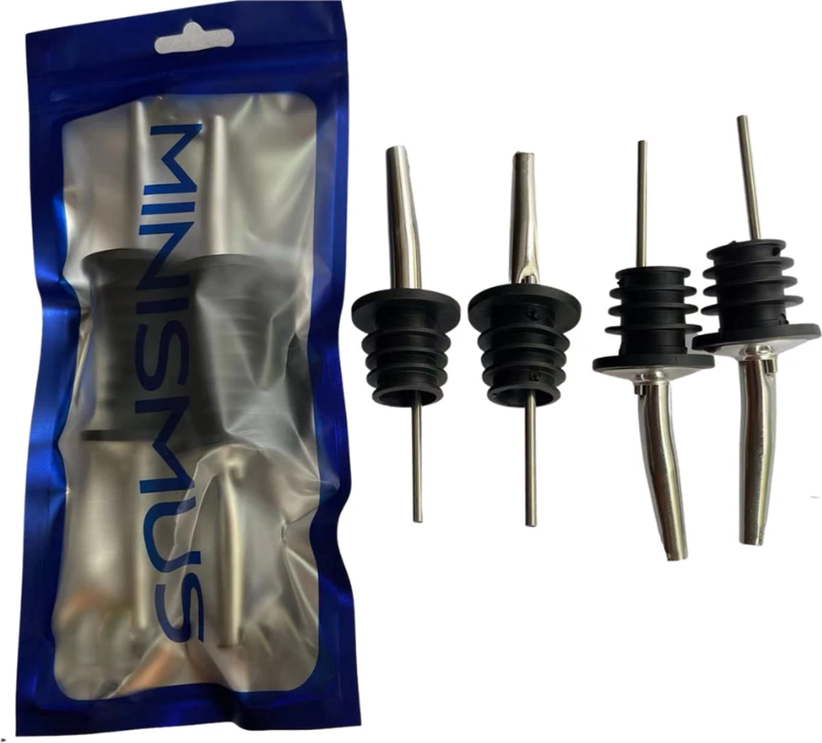 Minismus Premium Schenktuit Set Van 4 - Schenkdoppen - Wijn - Fles - Cocktail - 4 Stuks 7 Minismus Premium Schenktuit Set Van 4 - Schenkdoppen - Wijn - Fles - Cocktail - 4 Stuks - Afbeelding 7