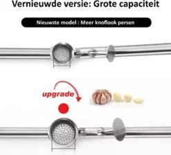Knoflookpers - Gemberpers - RVS - Vaatwasserbestendig - Hoogwaardig Roestvrijstaal 12 Knoflookpers - Gemberpers - RVS - Vaatwasserbestendig - Hoogwaardig Roestvrijstaal -Kookgerei Koning Verkoop 1200x1086 6