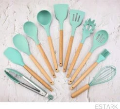 ESTARK® Keukengerei Set - Keukengerei Houder - Keukengerei Set Met Houder - 12 Delig - Antraciet Zwart - Houten Steel - Siliconen - Kerstcadeau - Pastalepel - Spatel Voor Beslag - Open Spatel - Grote Lepel - Open Lepel - Soeplepel - Keuken Spatels 12 24 ESTARK® Keukengerei Set - Keukengerei Houder - Keukengerei Set Met Houder - 12 Delig - Antraciet Zwart - Houten Steel - Siliconen - Kerstcadeau - Pastalepel - Spatel Voor Beslag - Open Spatel - Grote Lepel - Open Lepel - Soeplepel - Keuken Spatels 12 -Kookgerei Koning Verkoop 1200x1087 1