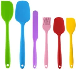 Spatel Set - Siliconen - Merkloos - 6 Stuks - Kleur Mix - Koken