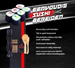 Summit Products Sushi Bazooka Kit- Sushi Maker Set- Sushi Kit- All In One Sushi Set- Inclusief Online Bereidingsgids- Zwart 18 Summit Products Sushi Bazooka Kit- Sushi Maker Set- Sushi Kit- All In One Sushi Set- Inclusief Online Bereidingsgids- Zwart -Kookgerei Koning Verkoop 1200x1088 9
