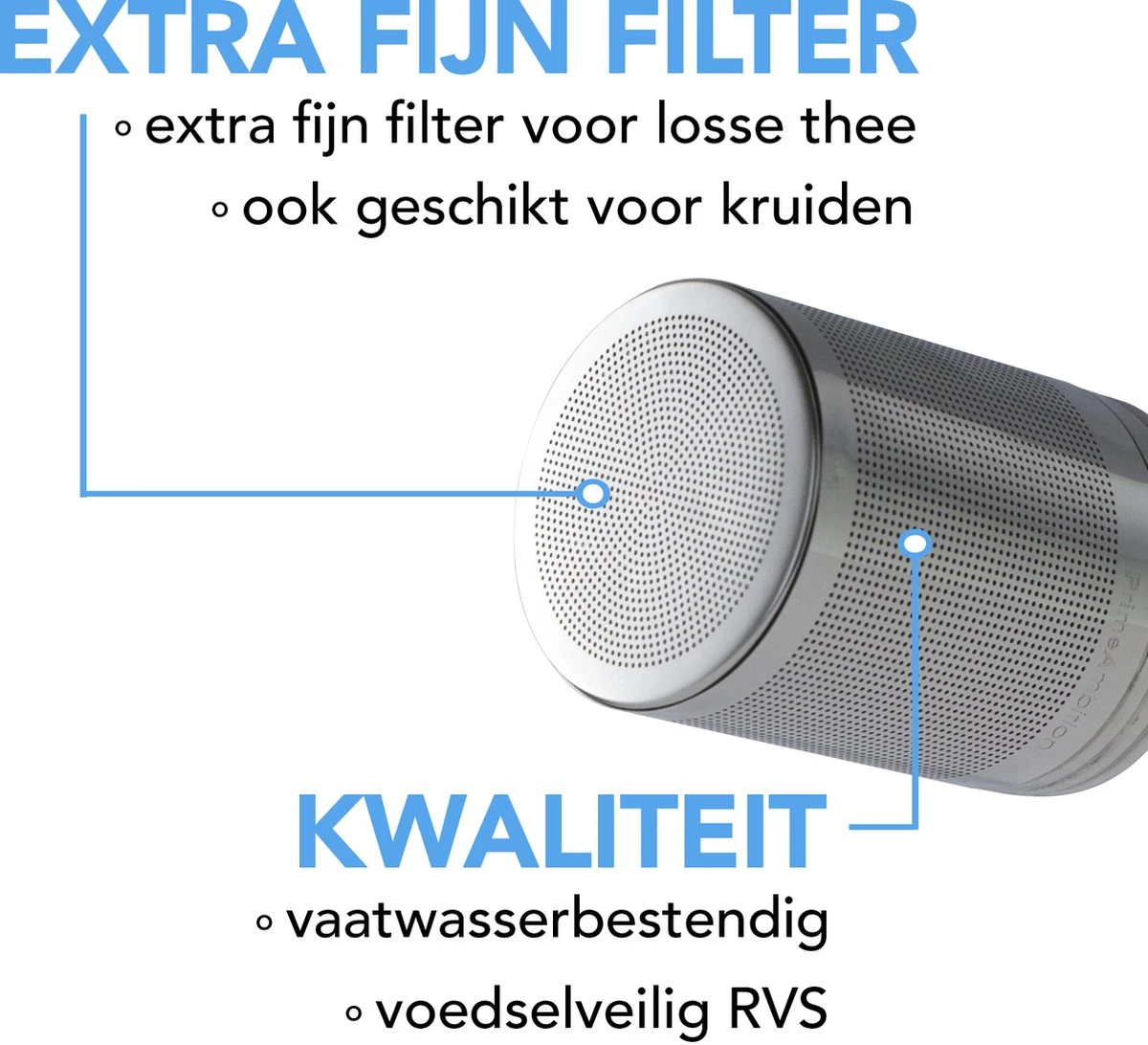 PrimeAmbition - 2 Stuks Theezeef En Theetip Voor Losse Thee - Extra Fijne Filter - Thee Ei Set Met Schoteltje Voor Theezakjes 4 PrimeAmbition - 2 Stuks Theezeef En Theetip Voor Losse Thee - Extra Fijne Filter - Thee Ei Set Met Schoteltje Voor Theezakjes - Afbeelding 4