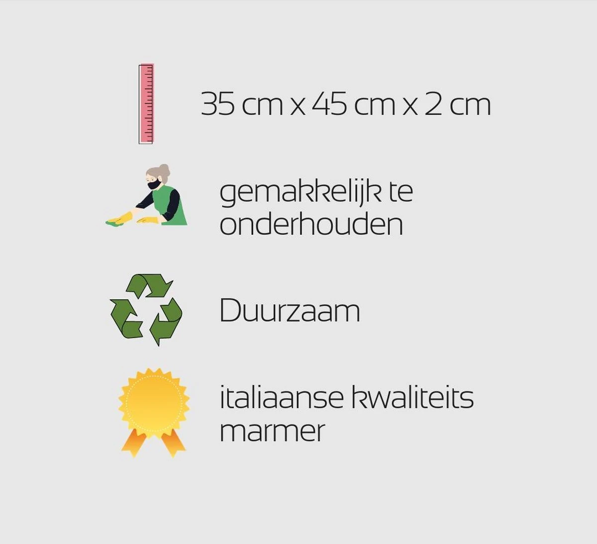 Marmeren Plaat Wit Snijplank 45x35cm Handgemaakt Italiaans Marmer – Tapasplank Marble Cuttingboard Kaasplank - Serveerplank En Borrelplank - LuxuryQuarry® 3 Marmeren Plaat Wit Snijplank 45x35cm Handgemaakt Italiaans Marmer – Tapasplank Marble Cuttingboard Kaasplank - Serveerplank En Borrelplank - LuxuryQuarry® - Afbeelding 3
