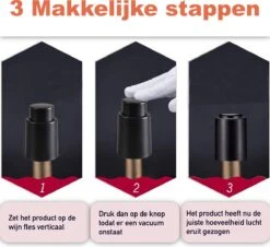 Vestifex® Wijn Vacuumpomp Met Datumschaal - Wijnstopper - Wijn Vacuüm Pomp - Champagne Stopper - Inclusief NL Handleiding 11 Vestifex® Wijn Vacuumpomp Met Datumschaal - Wijnstopper - Wijn Vacuüm Pomp - Champagne Stopper - Inclusief NL Handleiding -Kookgerei Koning Verkoop 1200x1097 9
