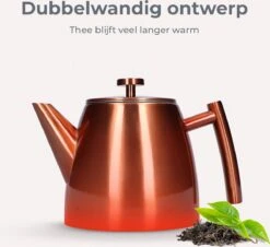 Vaja® Theepot Juliette Rosé Dubbelwandig -Kookgerei Koning Verkoop 1200x1099 6