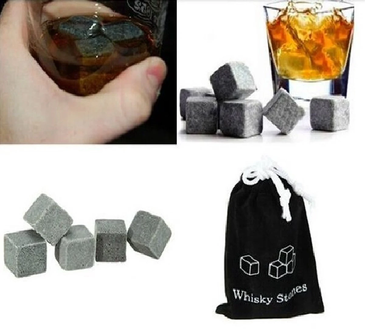 9 Stuks Whisky Stenen Inclusief Opberghoes - Herbruikbare Ijsblokjes - Natuursteen - Koelsteen- Whiskey Stones - Ice Cubes - Cool Stones 1 9 Stuks Whisky Stenen Inclusief Opberghoes - Herbruikbare Ijsblokjes - Natuursteen - Koelsteen- Whiskey Stones - Ice Cubes - Cool Stones