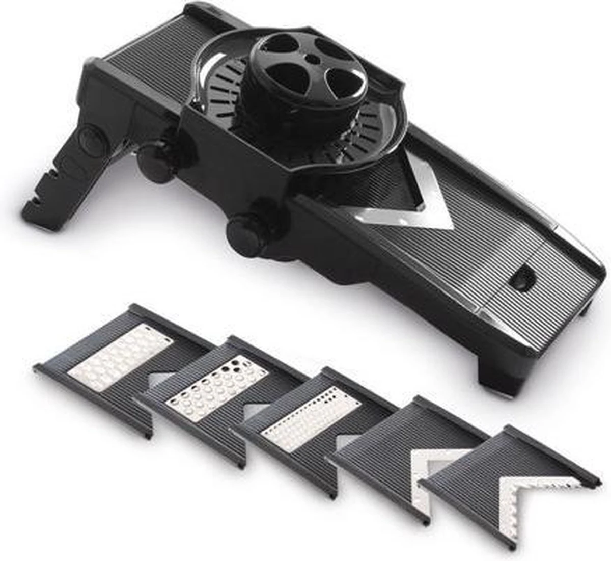 Hendi Mandoline Groentesnijder V-vorm - Incl. 5 Extra RVS Messen - Instelbare Snijdikte 1 Tot 9 Mm 7 Hendi Mandoline Groentesnijder V-vorm - Incl. 5 Extra RVS Messen - Instelbare Snijdikte 1 Tot 9 Mm - Afbeelding 7