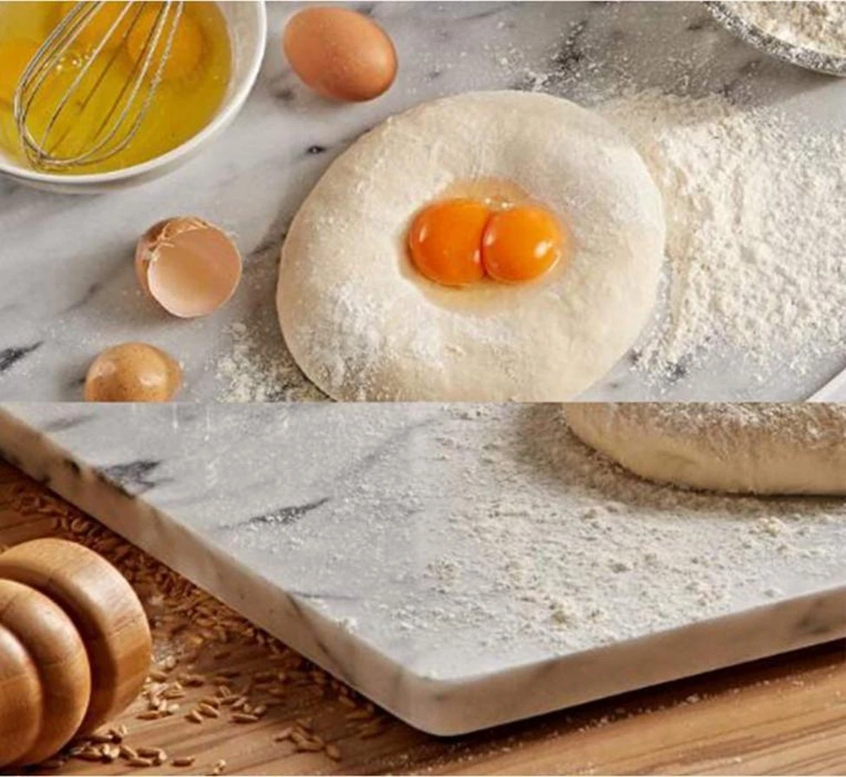 Marmeren Plaat Wit Snijplank 45x35cm Handgemaakt Italiaans Marmer – Tapasplank Marble Cuttingboard Kaasplank - Serveerplank En Borrelplank - LuxuryQuarry® 4 Marmeren Plaat Wit Snijplank 45x35cm Handgemaakt Italiaans Marmer – Tapasplank Marble Cuttingboard Kaasplank - Serveerplank En Borrelplank - LuxuryQuarry® - Afbeelding 4