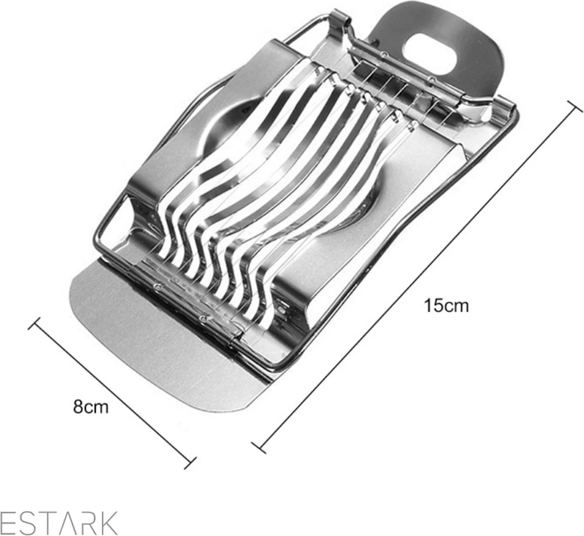 ESTARK Professionele Kwalitatieve Eiersnijder - Egg Slicer - Metalen Snijdraden - Eiersnijder - Metalen Houder - Stalen Eisnijder - Eisnijder - Ei-snijder - Ei Snijder RVS 2 ESTARK Professionele Kwalitatieve Eiersnijder - Egg Slicer - Metalen Snijdraden - Eiersnijder - Metalen Houder - Stalen Eisnijder - Eisnijder - Ei-snijder - Ei Snijder RVS - Afbeelding 2
