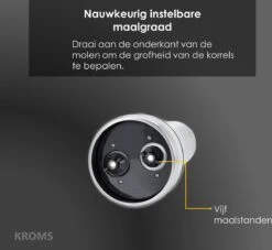 KROMS Peper En Zoutmolen Set - Peper En Zoutmolen Set Elektrisch -2 In 1 - Instelbare Maalgraad - Pepermolen - Zoutmolen - Peper En Zoutmolen Elektrisch -Kookgerei Koning Verkoop 1200x1104 4