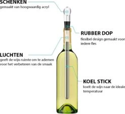 Wijnkoeler Stick - Wijn Koeler Staaf - Wijn Fles Koeler - Wijnschenker - Cadeautip -Kookgerei Koning Verkoop 1200x1105 29