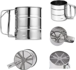 Professionele RVS Meelzeef - Bloemzeef - Poedersuikerzeef - Suikerzeef - Bakgerei - Stooier - Keuken Tafel -Roestvrij Staal - Draai Meel Zeef - Bloem Zeef - Poedersuiker Zeef - 19 Professionele RVS Meelzeef - Bloemzeef - Poedersuikerzeef - Suikerzeef - Bakgerei - Stooier - Keuken Tafel -Roestvrij Staal - Draai Meel Zeef - Bloem Zeef - Poedersuiker Zeef - -Kookgerei Koning Verkoop 1200x1107 5