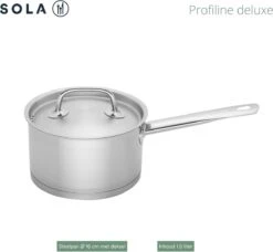 Sola Steelpan Profiline Deluxe - Ø 16 Cm - Zilver - RVS - Sandwichbodem -Kookgerei Koning Verkoop 1200x1108 15