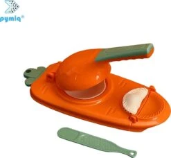 Pymiq® Dumpling Maker 2 In 1 - Multifunctioneel - Deeg Pers & Knoedelvorm - Keuken Accessoires - Ook Voor Pastei, Empanada En Ravioli - Dumplings Machine - Maak Eenvoudig Zelf Je Dumplings - Oranje