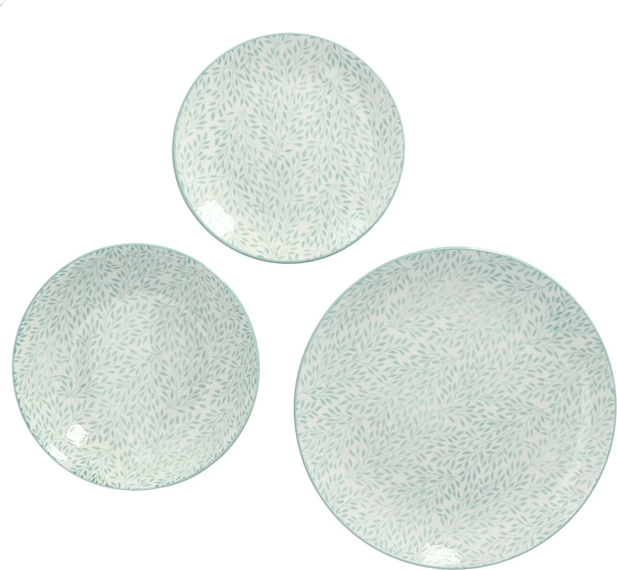 4goodz Jasmijn Groen 18-delig Servies Porselein 6 Persoons 10 4goodz Jasmijn Groen 18-delig Servies Porselein 6 Persoons - Afbeelding 10