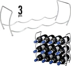 Excellent Houseware Wijnrek - 42 Cm Breed - Stapelbaar - 12 Flessen -Kookgerei Koning Verkoop 1200x1113 16