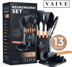 VAIVE Kookgerei Set 13-delig Met Houder - Keukengerei Set - Garde - Spatel Silicone -Kookgerei Koning Verkoop 1200x1113 5