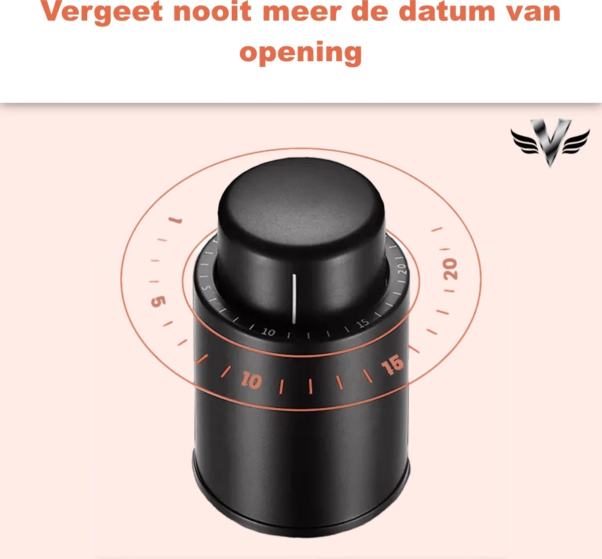 Vestifex® Wijn Vacuumpomp Met Datumschaal - Wijnstopper - Wijn Vacuüm Pomp - Champagne Stopper - Inclusief NL Handleiding 5 Vestifex® Wijn Vacuumpomp Met Datumschaal - Wijnstopper - Wijn Vacuüm Pomp - Champagne Stopper - Inclusief NL Handleiding - Afbeelding 5