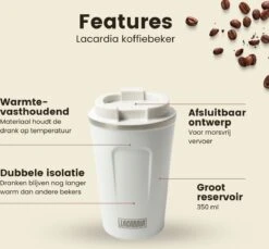 LaCardia Koffiebeker To Go Premium Wit – Thermosbeker – Theebeker – 380ML – Herbruikbaar 15 LaCardia Koffiebeker To Go Premium Wit – Thermosbeker – Theebeker – 380ML – Herbruikbaar -Kookgerei Koning Verkoop 1200x1114