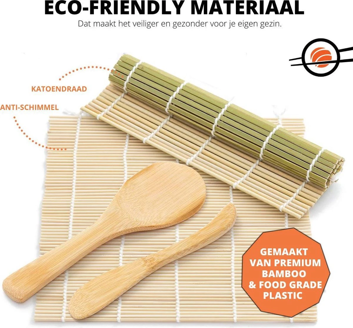 XXL Sushi Set - Sushi Maken- Sushi Maker - Milieuvriendelijk - Sushi Bazooka Kit - Inclusief Online Sushi Kookboek En Avocado Snijder - Wit 3 XXL Sushi Set - Sushi Maken- Sushi Maker - Milieuvriendelijk - Sushi Bazooka Kit - Inclusief Online Sushi Kookboek En Avocado Snijder - Wit - Afbeelding 3