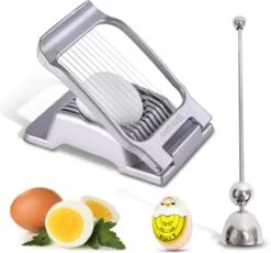 Bikolo - Eiersnijder - Champignonsnijder - Eierschaal Snijder - Eierwekker - Egg Timer - Inclusief Luxe Cadeauverpakking + E-Book Kookboek