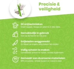 Dremdo Mandoline Groentesnijder – Keukensnijder ­– Handmatig – Schijfjes/Blokjes/Reepjes/Julliene - BPA-vrij -Kookgerei Koning Verkoop 1200x1120 3