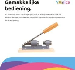 YUNICS® Notenkraker Staand – Walnotenkraker – Walnoten - Noten Kraker – Walnootkraker - RVS/Hout -Kookgerei Koning Verkoop 1200x1120 8