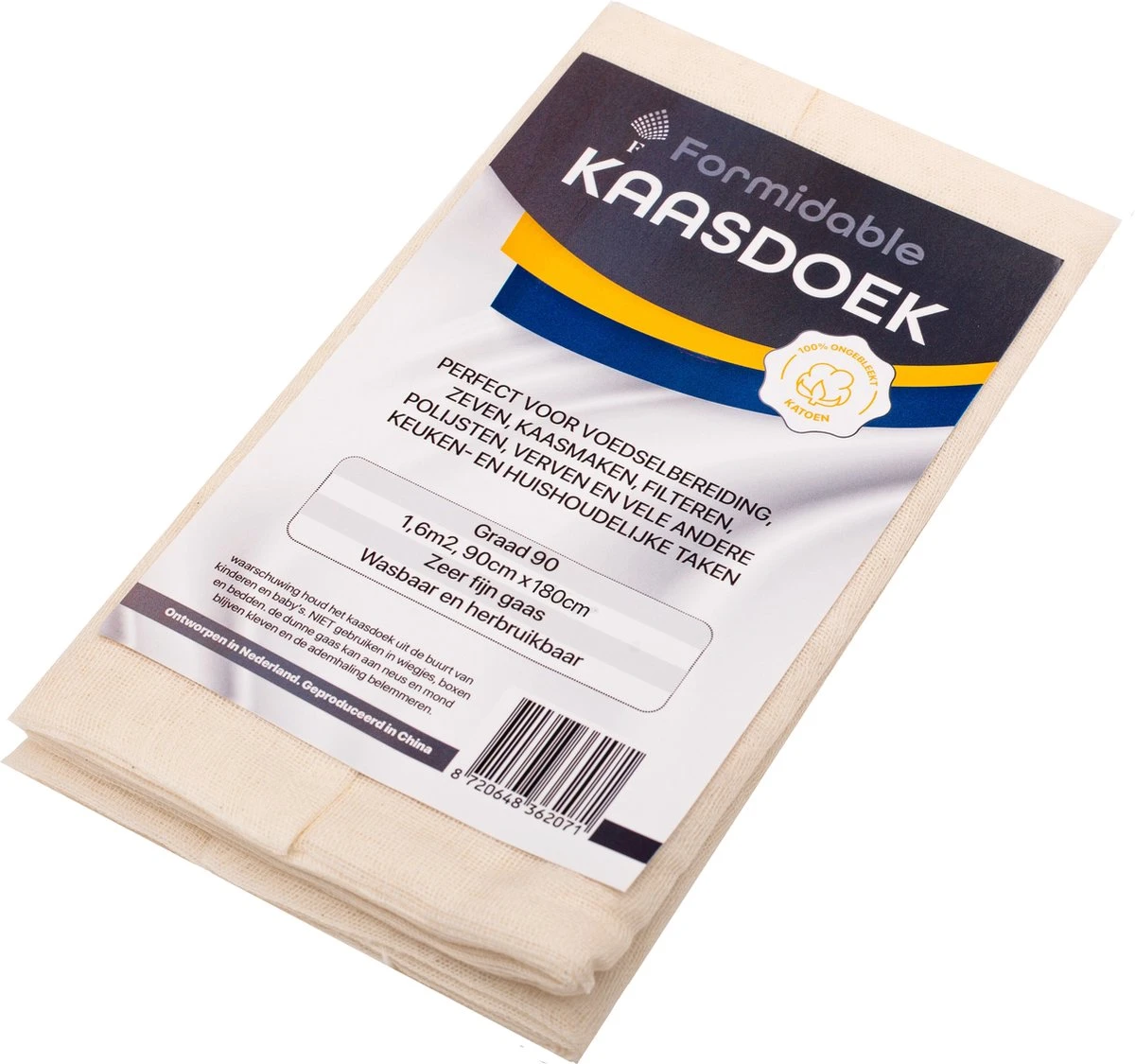 Kaasdoek - Neteldoek - Passeerdoek - Graad 90 - 90 X 180 CM 1 Kaasdoek - Neteldoek - Passeerdoek - Graad 90 - 90 X 180 CM