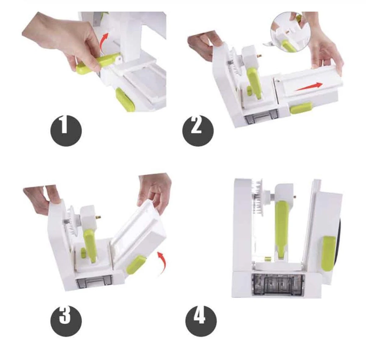 Merkloos Premiumful ® - Multifunctionele Spiraalsnijder Met Zuignap - Inclusief 5 Verschillende Snijbladen - Opvouwbaar - BPA Vrij 12 Merkloos Premiumful ® - Multifunctionele Spiraalsnijder Met Zuignap - Inclusief 5 Verschillende Snijbladen - Opvouwbaar - BPA Vrij - Afbeelding 12