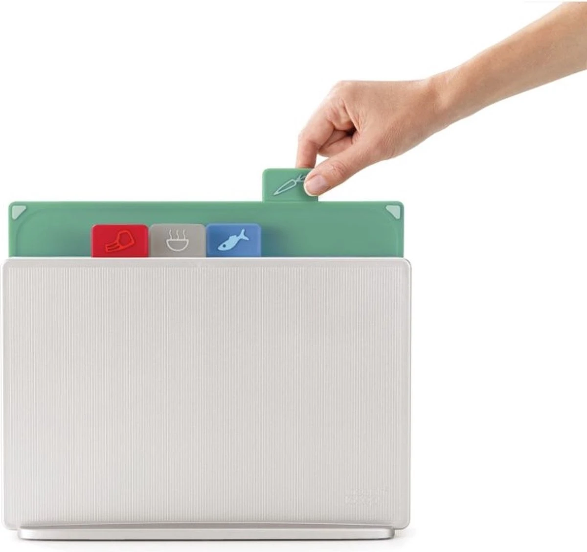 Joseph Joseph Index Snijplanken Groot - Polypropyleen/Kunststof - Set Van 4 Stuks - Zilver 10 Joseph Joseph Index Snijplanken Groot - Polypropyleen/Kunststof - Set Van 4 Stuks - Zilver - Afbeelding 10