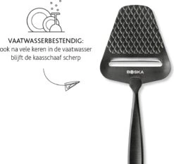 Boska Kaasschaaf Monaco+ Dark - Design Kaasschaaf - Kaasschaaf Voor Harde Kaas - Kaasschaaf Donker - RVS - Vaatwasserbestendige Kaasschaaf - Cadeautip - Keukengerei - Keuken Accessoires - 10 Jaar Garantie -Kookgerei Koning Verkoop 1200x1133 6