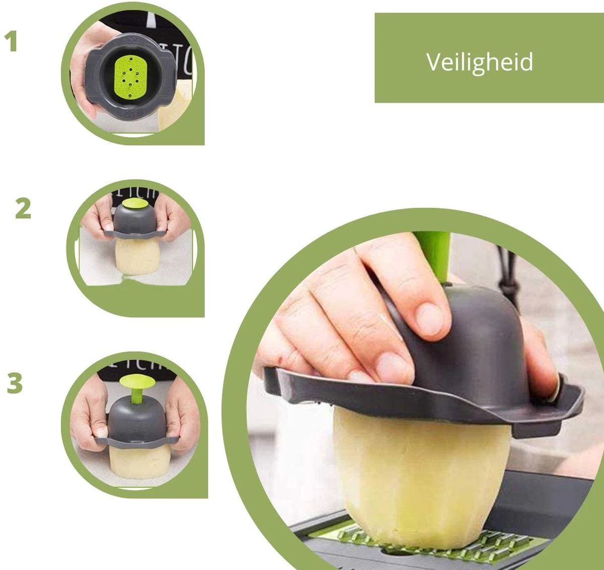 Bymouna - Groentesnijder - Uiensnijder - Spiraalsnijder - Frietsnijder - Rasp - Instelbaar - Kunststof - BPA Vrij - Mandoline Keukensnijder - Alles Snijder - Chopper - Multifunctionele Groentesnijder - 14 Delig 10 Bymouna - Groentesnijder - Uiensnijder - Spiraalsnijder - Frietsnijder - Rasp - Instelbaar - Kunststof - BPA Vrij - Mandoline Keukensnijder - Alles Snijder - Chopper - Multifunctionele Groentesnijder - 14 Delig - Afbeelding 10