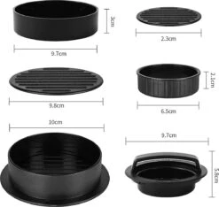 Hamburgerpers 3-in-1 Inclusief 100 Vellen Wax Papier - Hamburger Pers - Burger Press - Bbq Accesoires - Hamburgermaker -Kookgerei Koning Verkoop 1200x1136 12