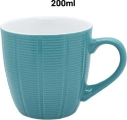 Orange85 Koffiekopjes Gekleurd - Set Van 6 - Koffiemokken - Streep - 200 Ml - Reliëf - Aardewerk - Met Oor - Theemokken 11 Orange85 Koffiekopjes Gekleurd - Set Van 6 - Koffiemokken - Streep - 200 Ml - Reliëf - Aardewerk - Met Oor - Theemokken -Kookgerei Koning Verkoop 1200x1136