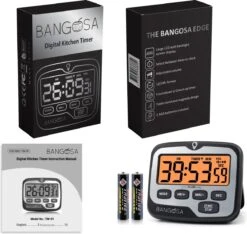 BanGosa® Magnetisch Digitale Kookwekker - Timer - RVS - Keukenwekker Digitaal - Digitale Keuken Timer - Stopwatch Met Magneet -Kookgerei Koning Verkoop 1200x1138 8