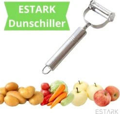 ESTARK® Dunschiller - Julienne & Groenteschiller - Groentesnijder - Uiensnijder - Spiraalsnijder - Juliennerasp - Juliennesnijder - Sliertensnijder - Multifunctionele Groenten Schiller Aardappel Schiller - Dunschiller RVS 30 ESTARK® Dunschiller - Julienne & Groenteschiller - Groentesnijder - Uiensnijder - Spiraalsnijder - Juliennerasp - Juliennesnijder - Sliertensnijder - Multifunctionele Groenten Schiller Aardappel Schiller - Dunschiller RVS -Kookgerei Koning Verkoop 1200x1141 3